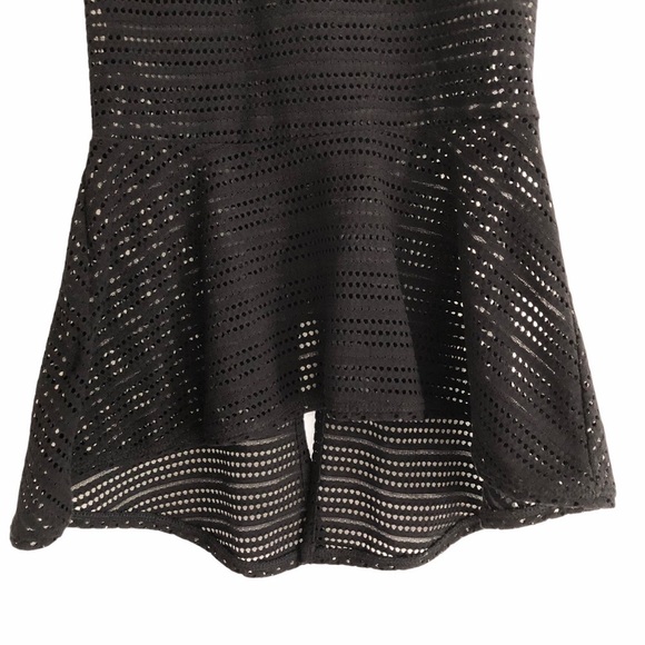 BCBGMaxAzria Evia Black Peplum Top XXS - Picture 7 of 10